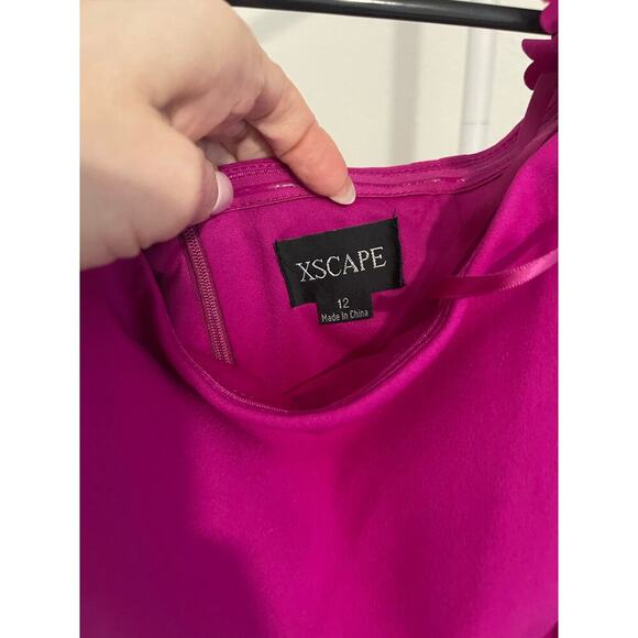 Xscape Ruffle Detail Slim Scuba Gown - Picture 5 of 5